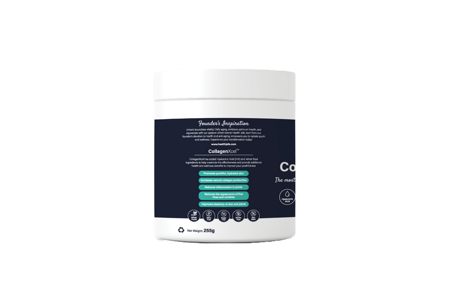 CollagenXcel: Collagen + Hyaluronic Acid (HA) powder